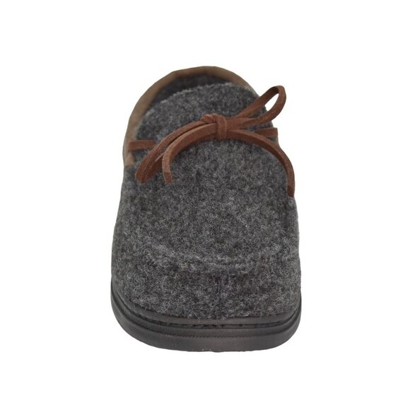 Wayland Square Slippers Moccasins NEW Mens S 6 7 Wool Memory Foam Non Slip Gray - Picture 5 of 8